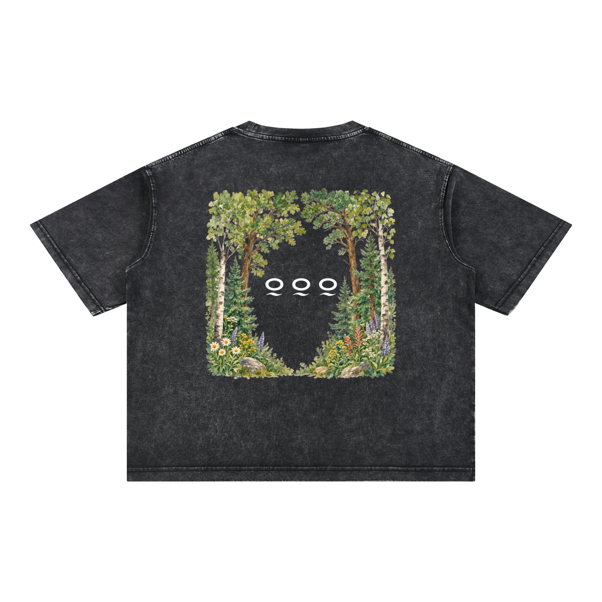 "Foliage" Mineral Wash Boxy T-Shirt