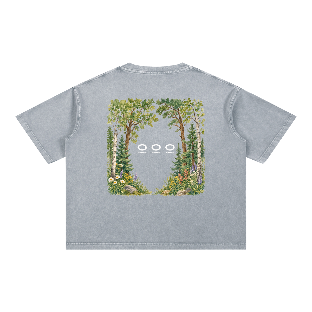 "Foliage" Mineral Wash Boxy T-Shirt
