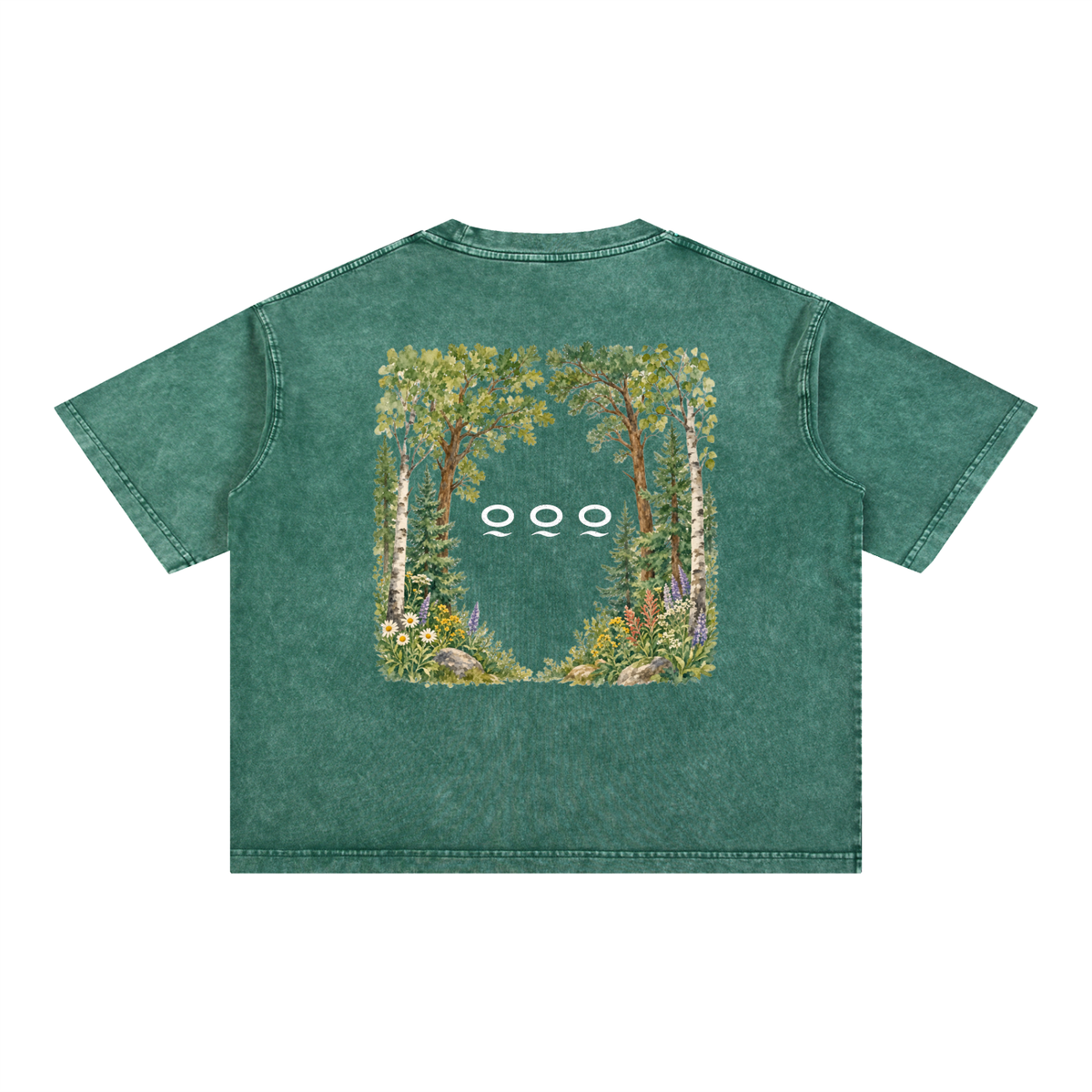 "Foliage" Mineral Wash Boxy T-Shirt