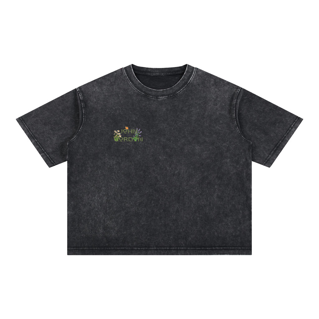 "Foliage" Mineral Wash Boxy T-Shirt