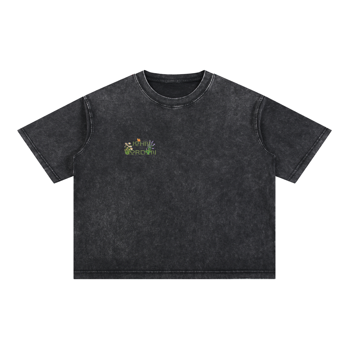 "Foliage" Mineral Wash Boxy T-Shirt