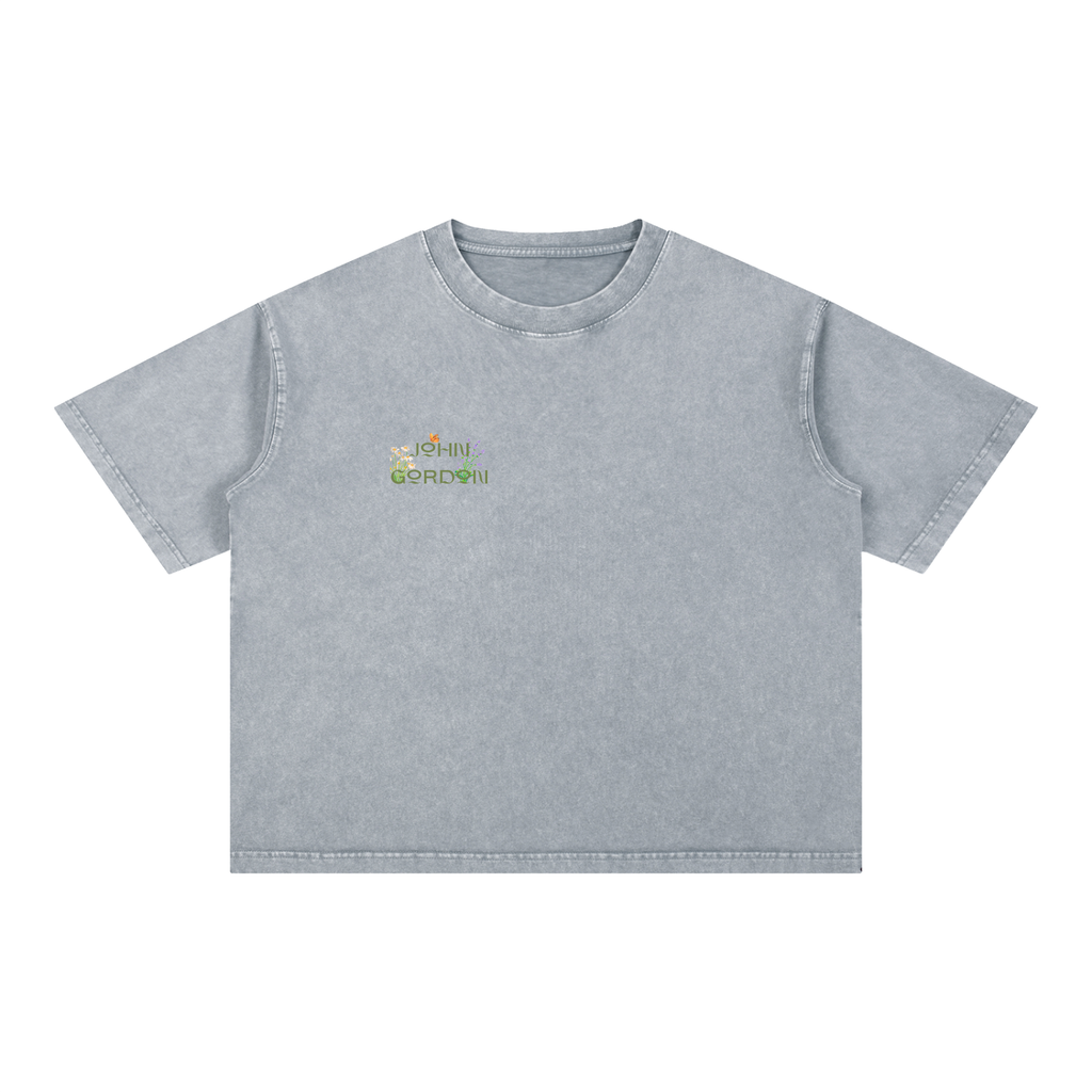 "Foliage" Mineral Wash Boxy T-Shirt