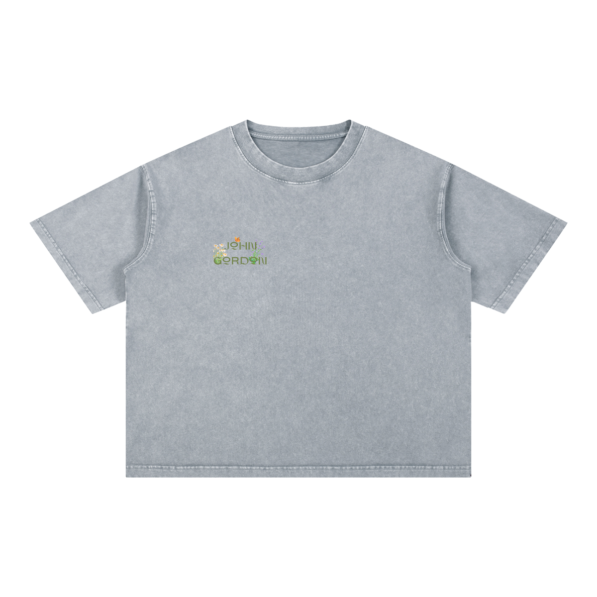 "Foliage" Mineral Wash Boxy T-Shirt